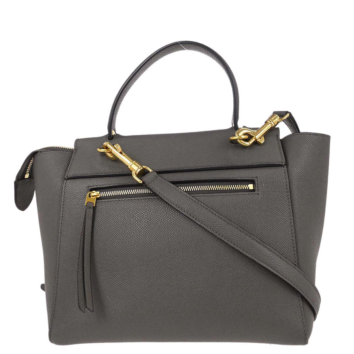 Celine Gray Belt Bag 2way Shoulder Handbag