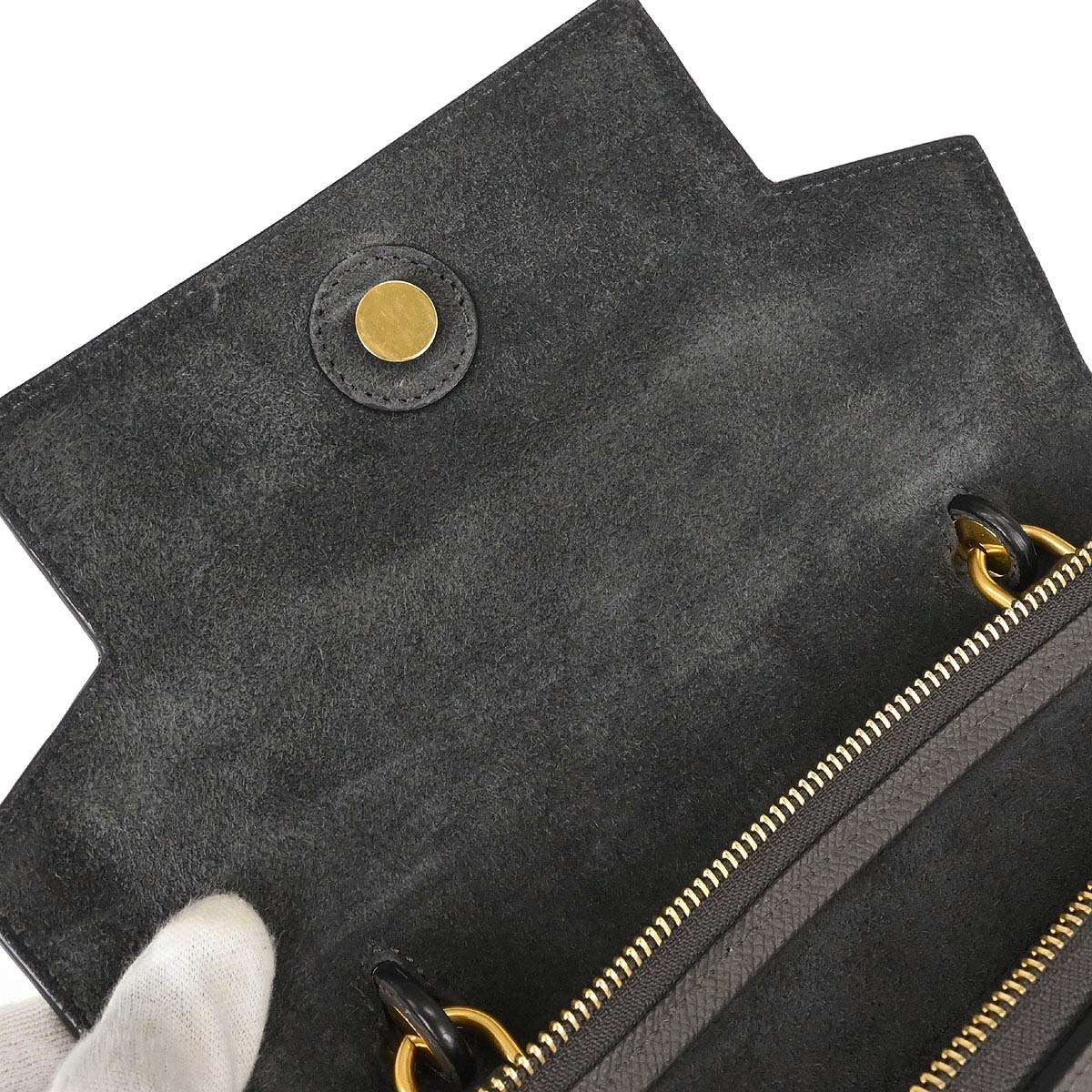 Celine Gray Belt Bag 2way Shoulder Handbag