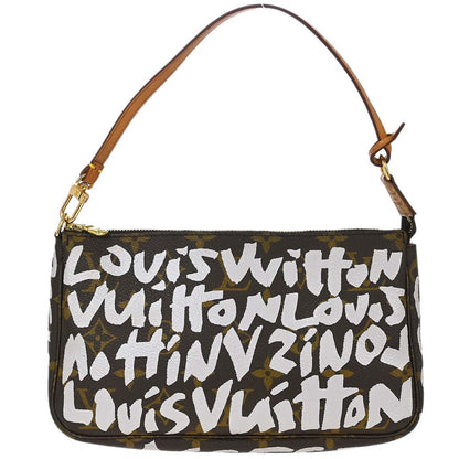 Louis Vuitton White Graffiti Pochette Accessoires Handbag M92192