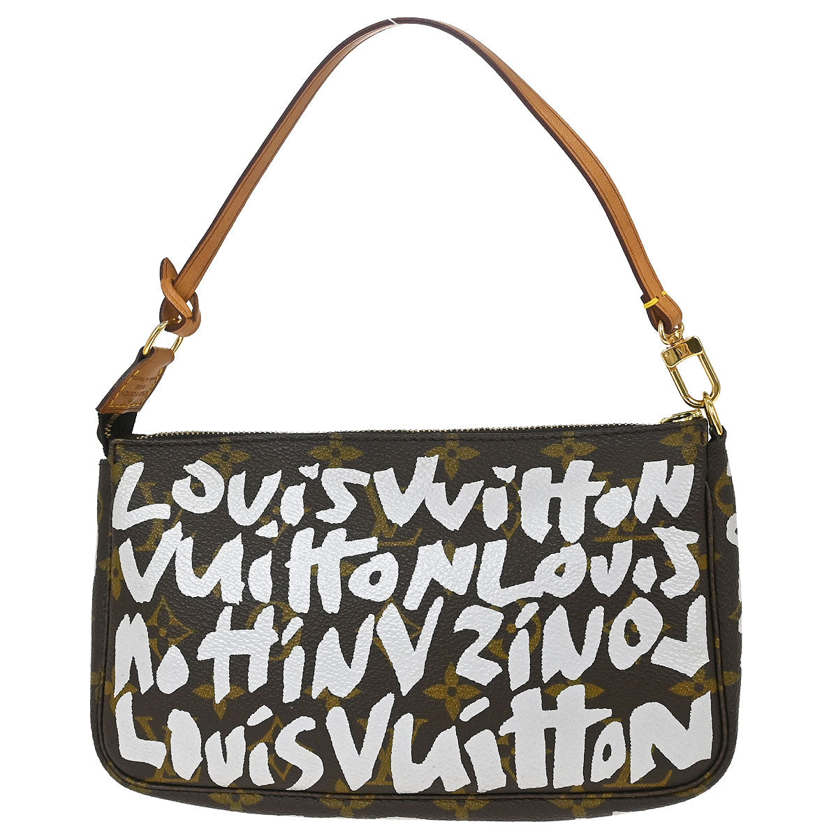 Louis Vuitton White Graffiti Pochette Accessoires Handbag M92192