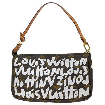 Louis Vuitton White Graffiti Pochette Accessoires Handbag M92192