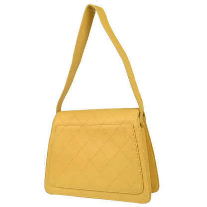 Chanel 1997-1999 Yellow Caviar Skin Handbag