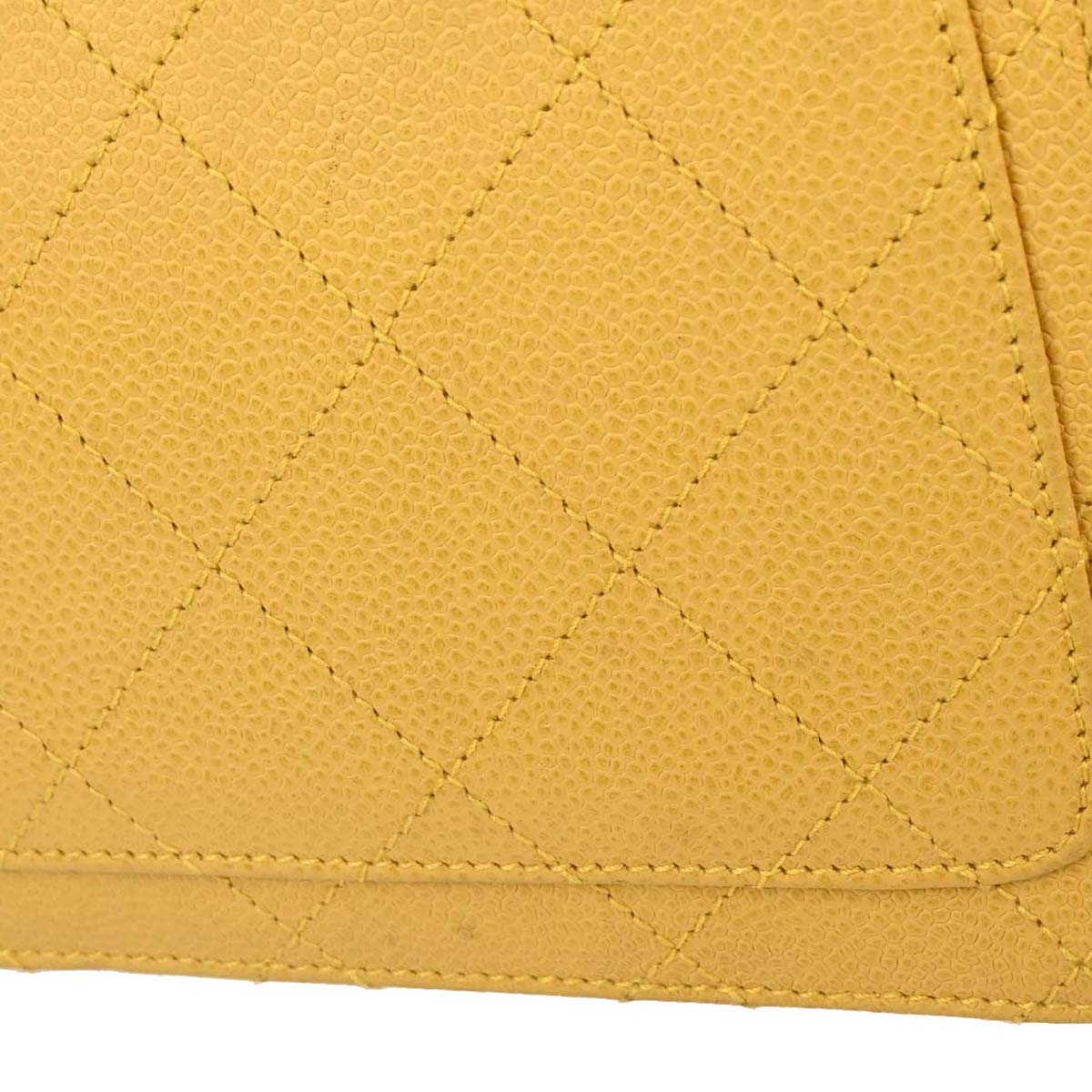 Chanel 1997-1999 Yellow Caviar Skin Handbag