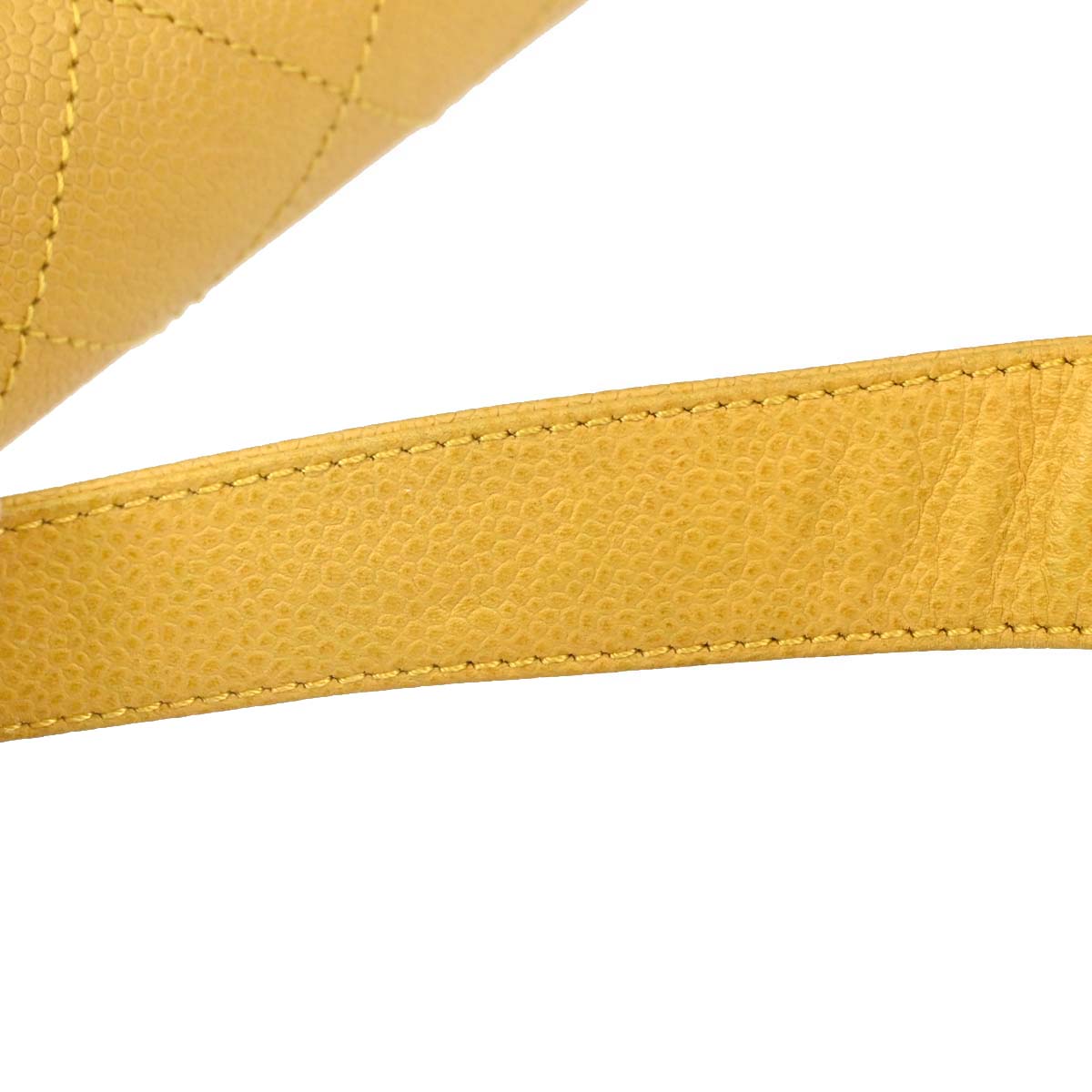 Chanel 1997-1999 Yellow Caviar Skin Handbag