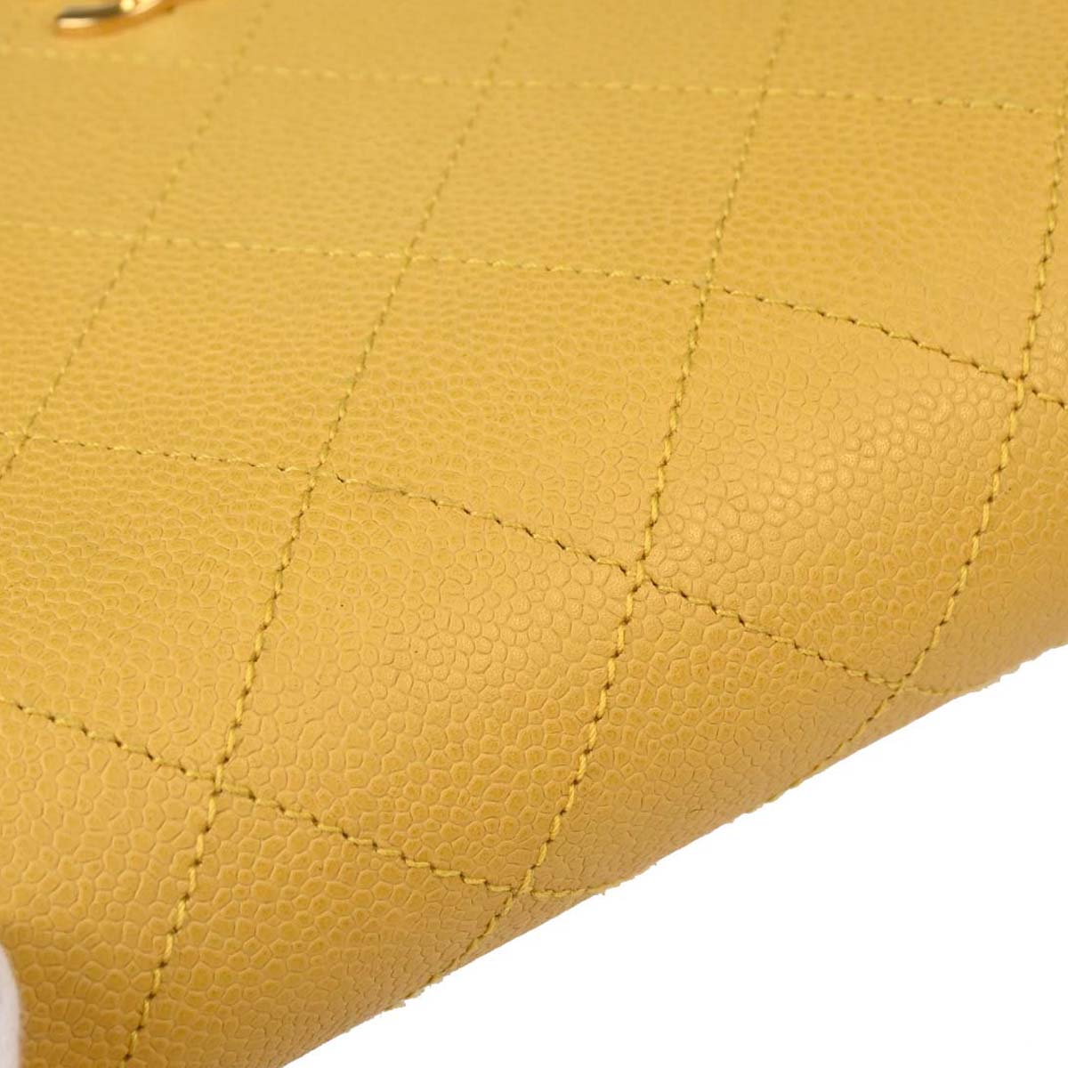 Chanel 1997-1999 Yellow Caviar Skin Handbag