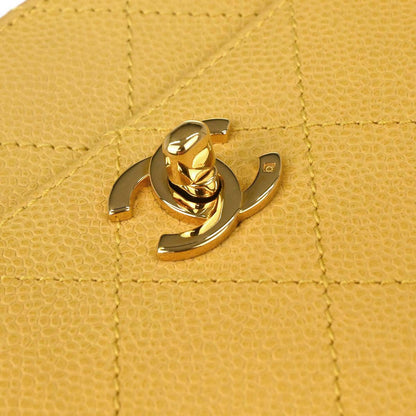 Chanel 1997-1999 Yellow Caviar Skin Handbag