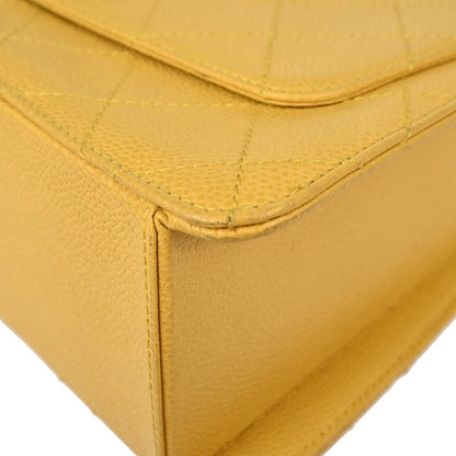 Chanel 1997-1999 Yellow Caviar Skin Handbag