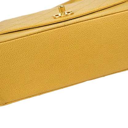 Chanel 1997-1999 Yellow Caviar Skin Handbag