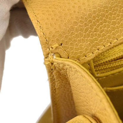 Chanel 1997-1999 Yellow Caviar Skin Handbag