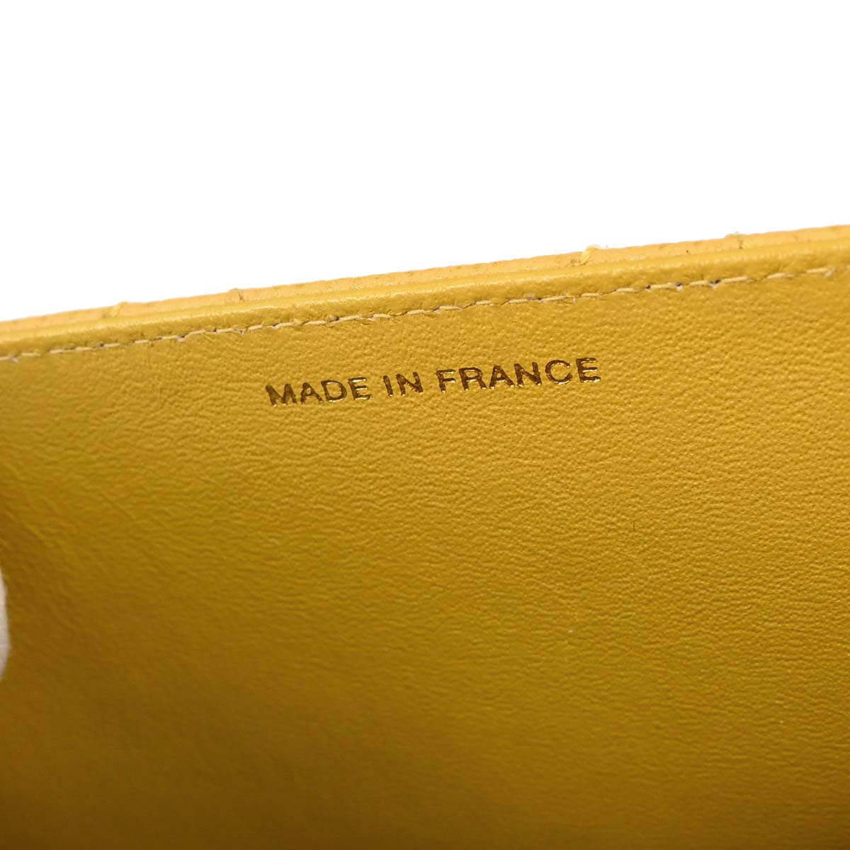 Chanel 1997-1999 Yellow Caviar Skin Handbag