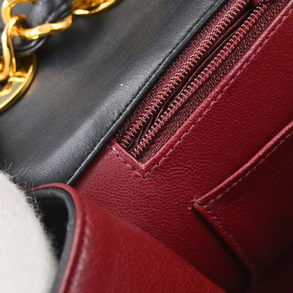 Chanel 1991-1994 Black Lambskin Maxi Classic Flap Shoulder Bag
