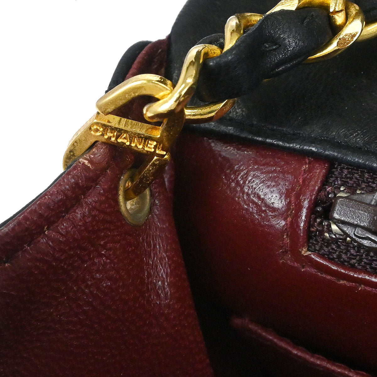 Chanel 1989-1991 Black Lambskin Turnlock Small Full Flap Shoulder Bag