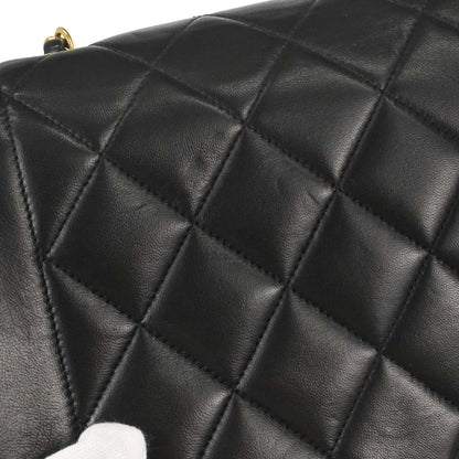 Chanel 1994-1996 Black Lambskin Small Diana Shoulder Bag