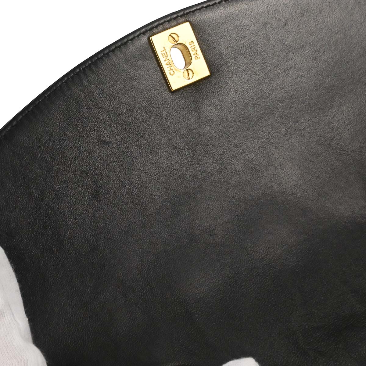 Chanel 1994-1996 Black Lambskin Small Diana Shoulder Bag