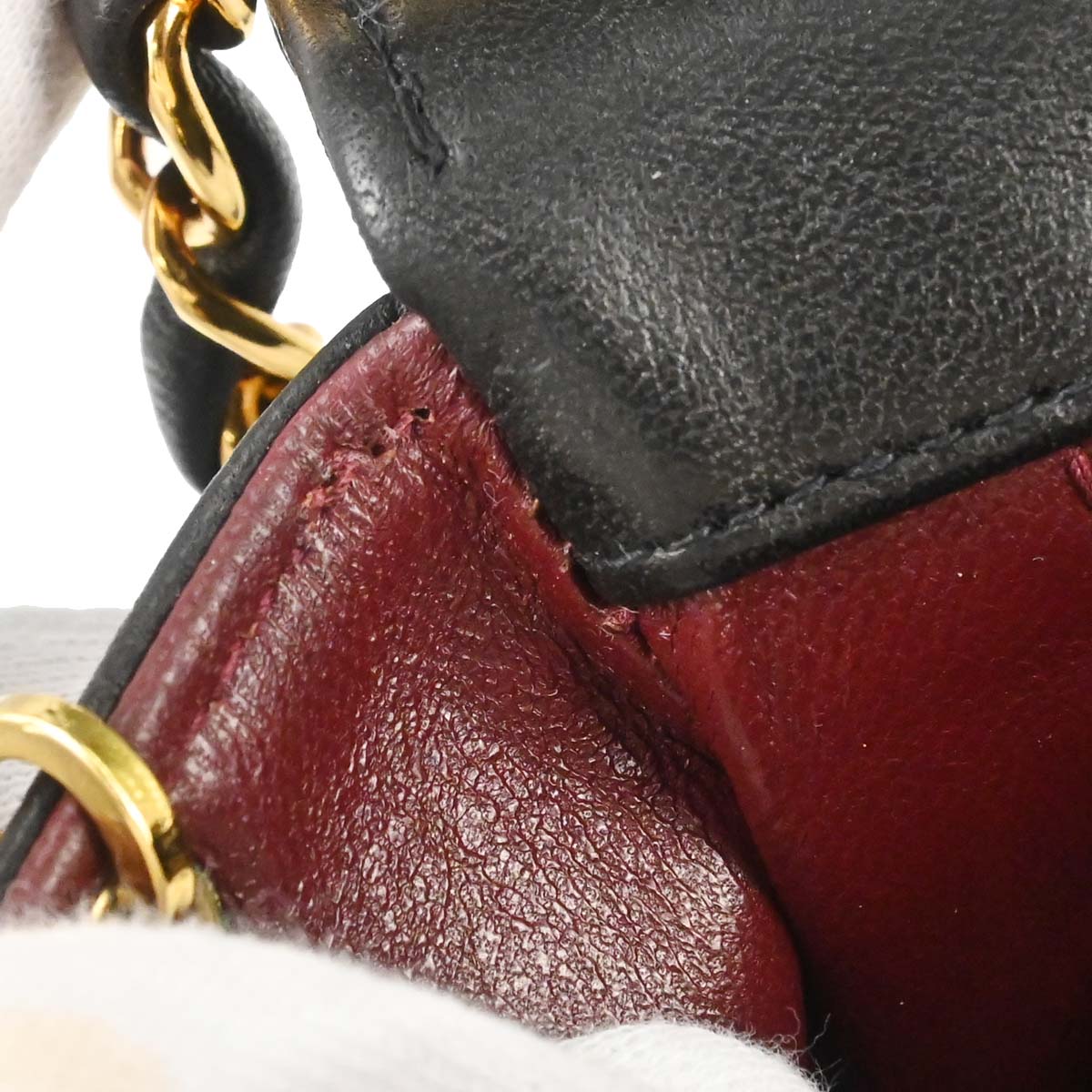 Chanel 1994-1996 Black Lambskin Small Diana Shoulder Bag