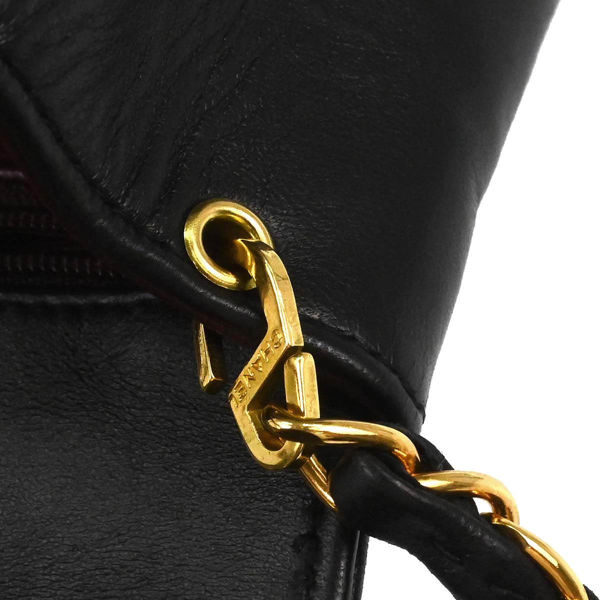 Chanel 1994-1996 Black Lambskin Small Diana Shoulder Bag