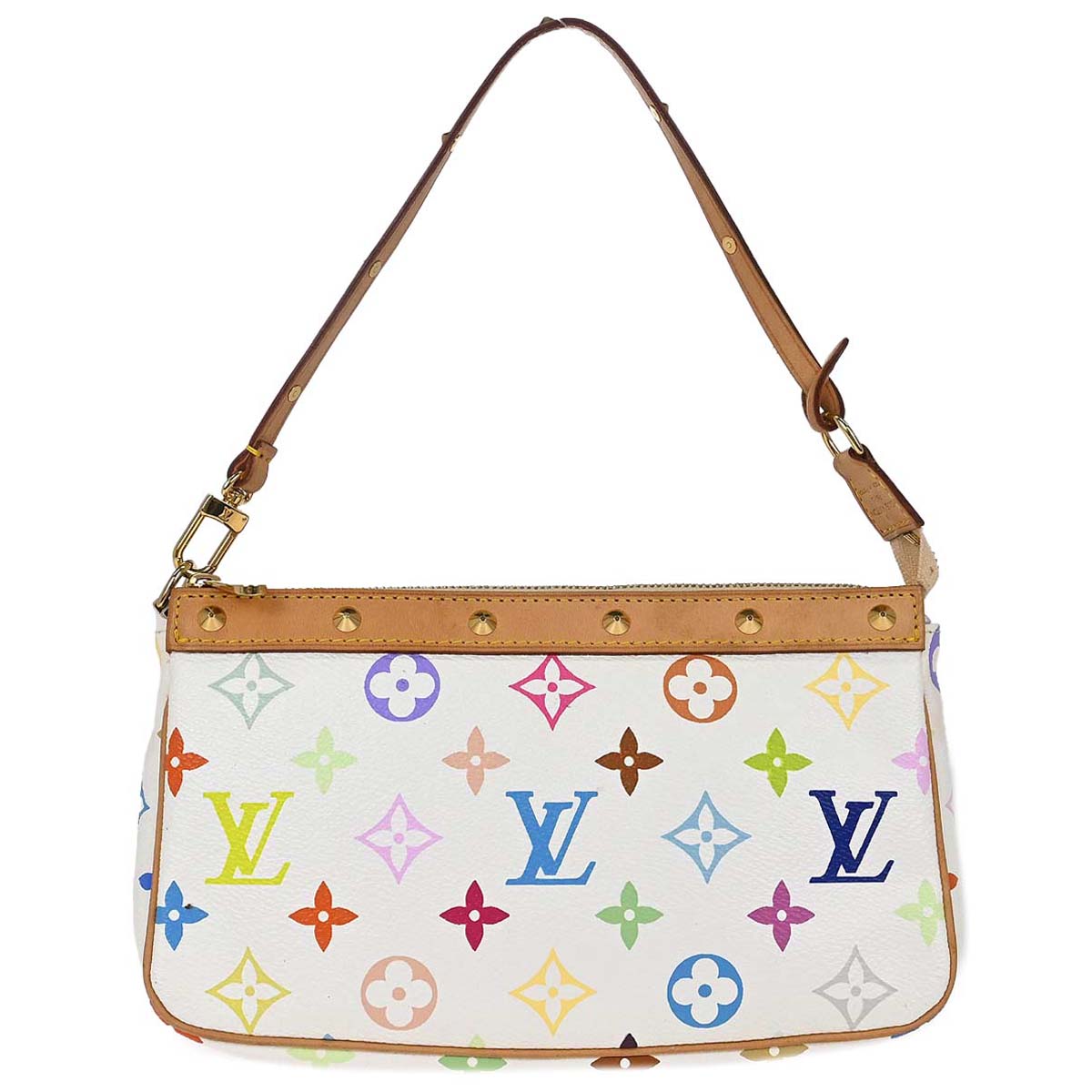 Louis Vuitton White Multicolor Pochette Accessoires M92649