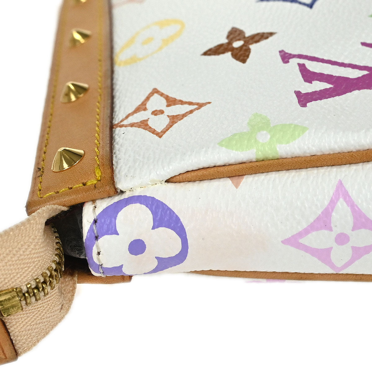 Louis Vuitton White Multicolor Pochette Accessoires M92649