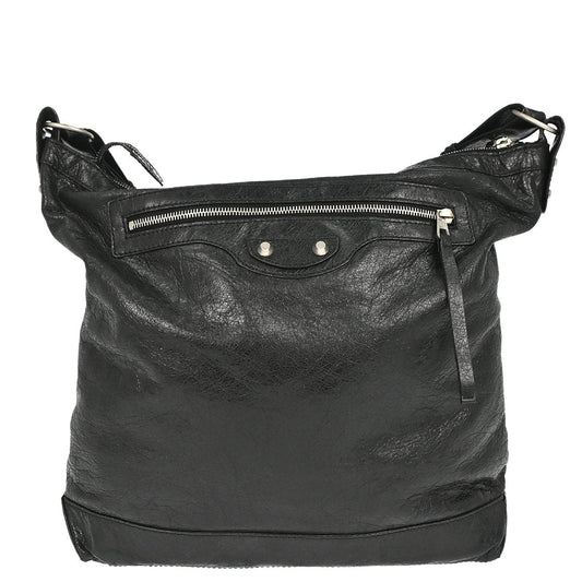 Balenciaga Black Lambskin The Day Shoulder Bag