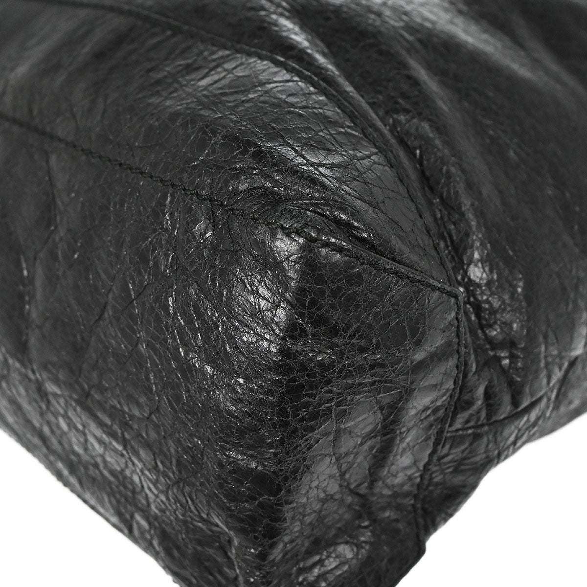 Balenciaga Black Lambskin The Day Shoulder Bag