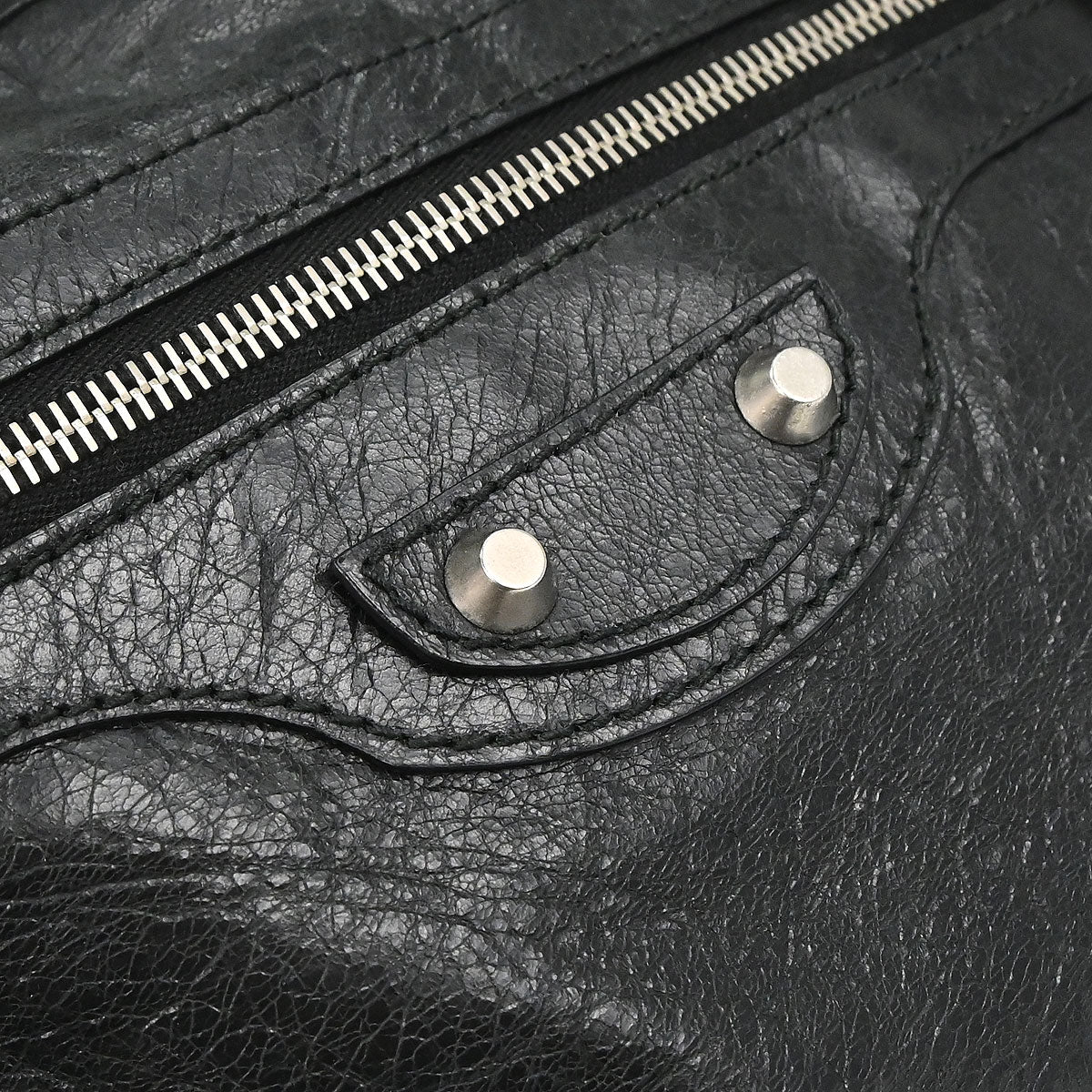 Balenciaga Black Lambskin The Day Shoulder Bag