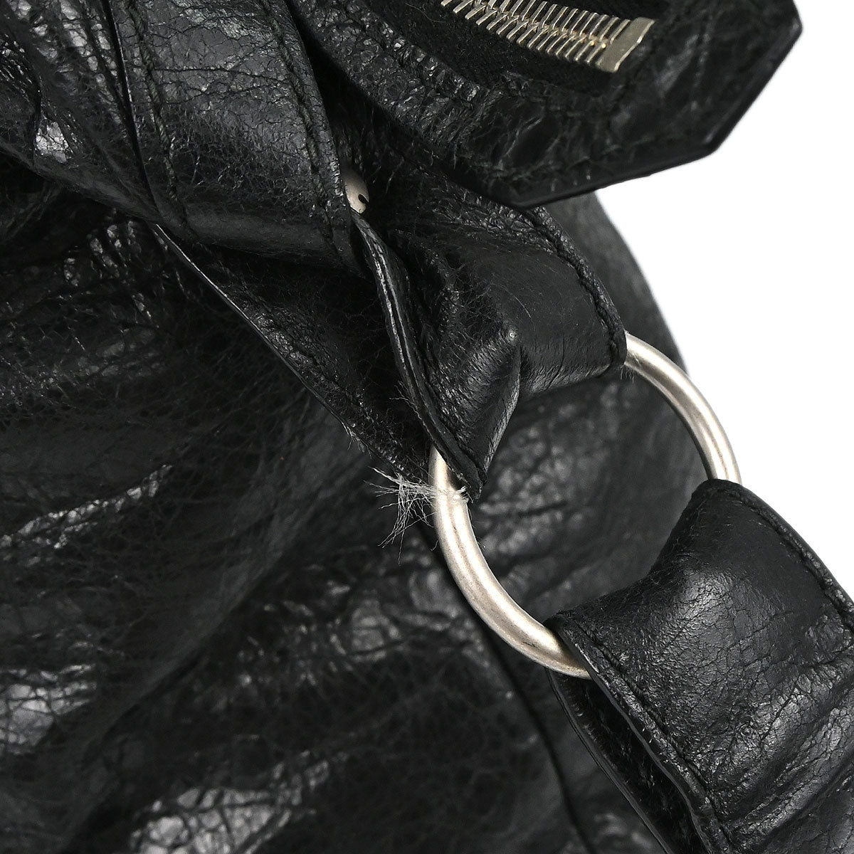 Balenciaga Black Lambskin The Day Shoulder Bag