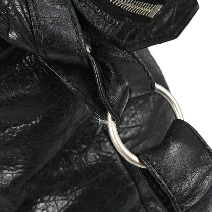 Balenciaga Black Lambskin The Day Shoulder Bag