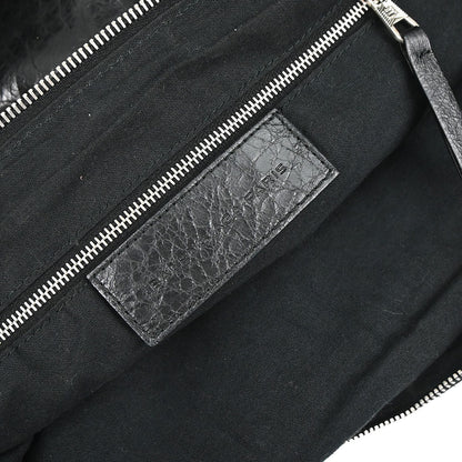 Balenciaga Black Lambskin The Day Shoulder Bag