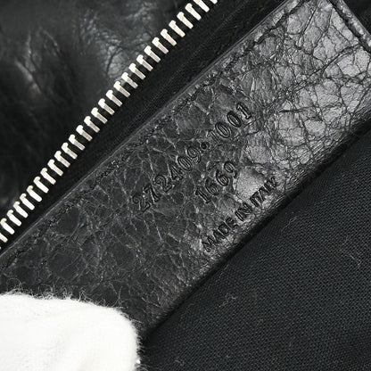 Balenciaga Black Lambskin The Day Shoulder Bag