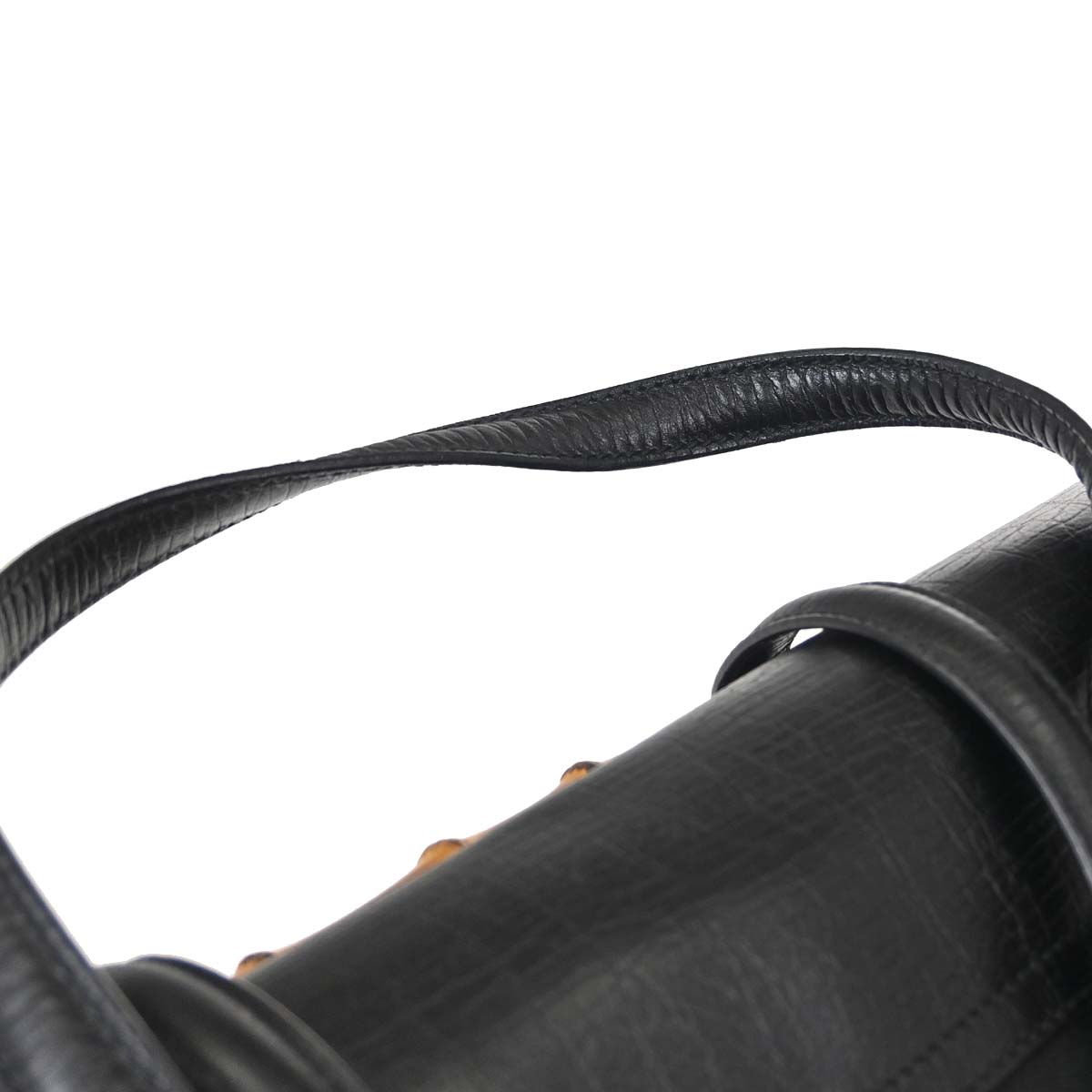 Gucci Black Bamboo GG Handbag