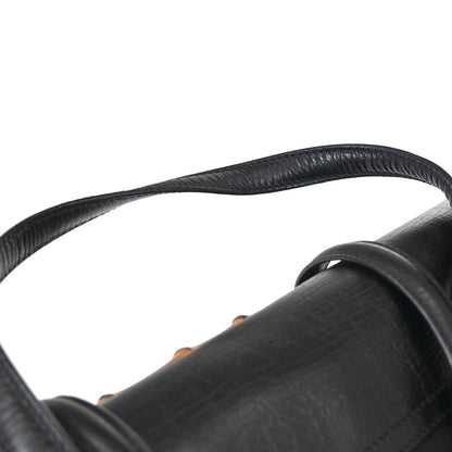 Gucci Black Bamboo GG Handbag