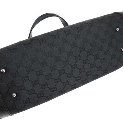 Gucci Black Bamboo GG Handbag