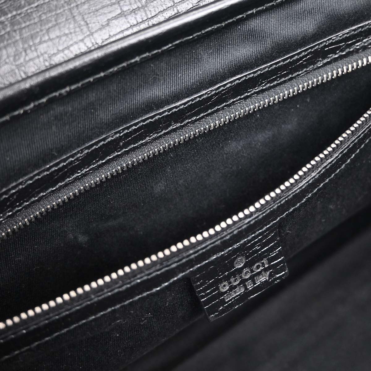 Gucci Black Bamboo GG Handbag