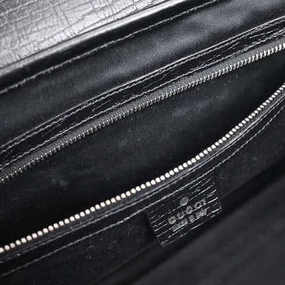 Gucci Black Bamboo GG Handbag