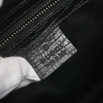 Gucci Black Bamboo GG Handbag