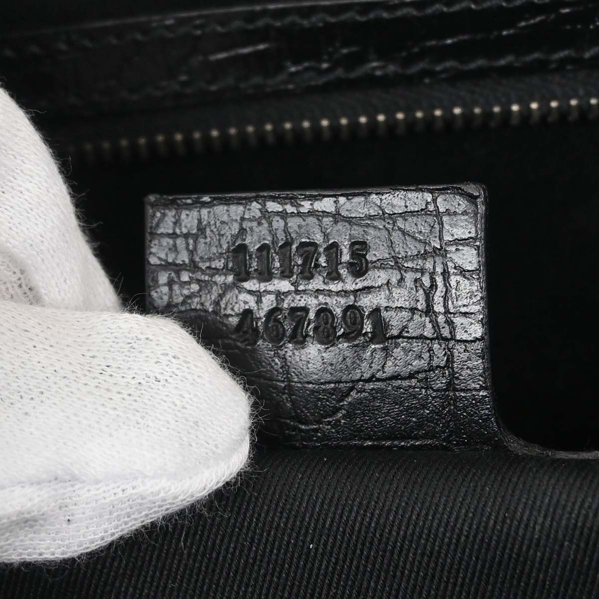 Gucci Black Bamboo GG Handbag