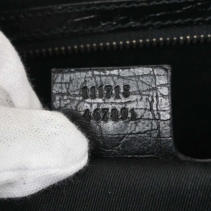 Gucci Black Bamboo GG Handbag