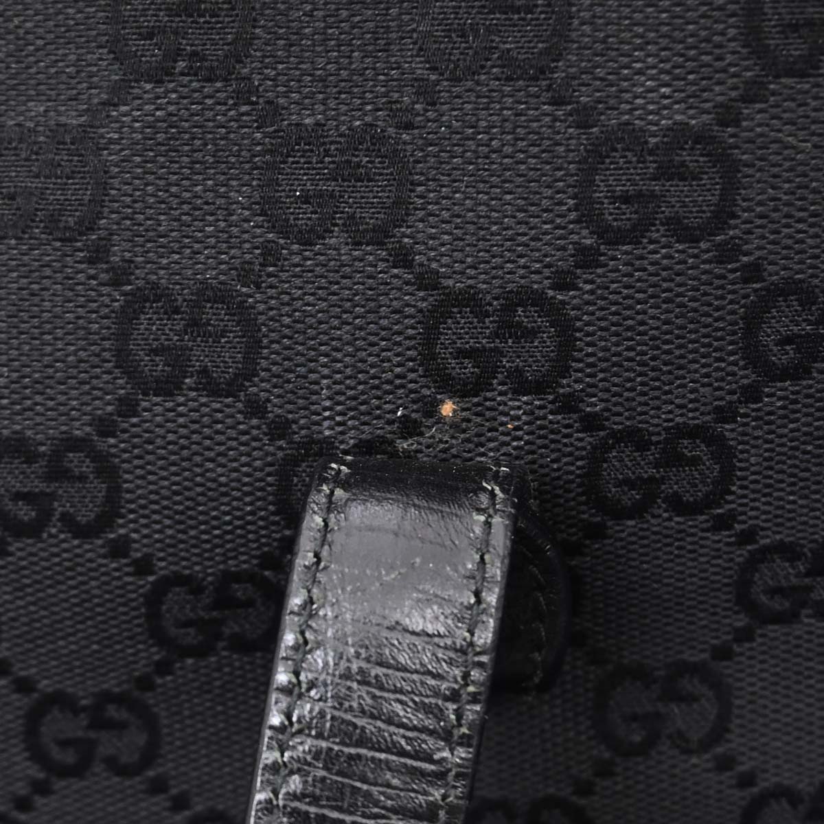Gucci Black Bamboo GG Handbag