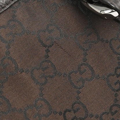 Gucci Brown Nylon GG Abbey D-ring Tote Bag