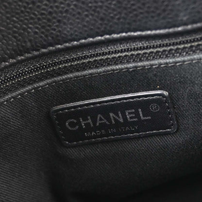 Chanel 2013-2014 Black Caviar Skin Timeless CC Chain Tote Bag
