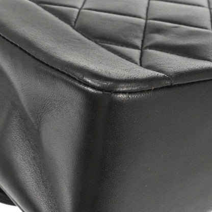 Chanel 1991-1994 Black Lambskin Medium Diana Shoulder Bag