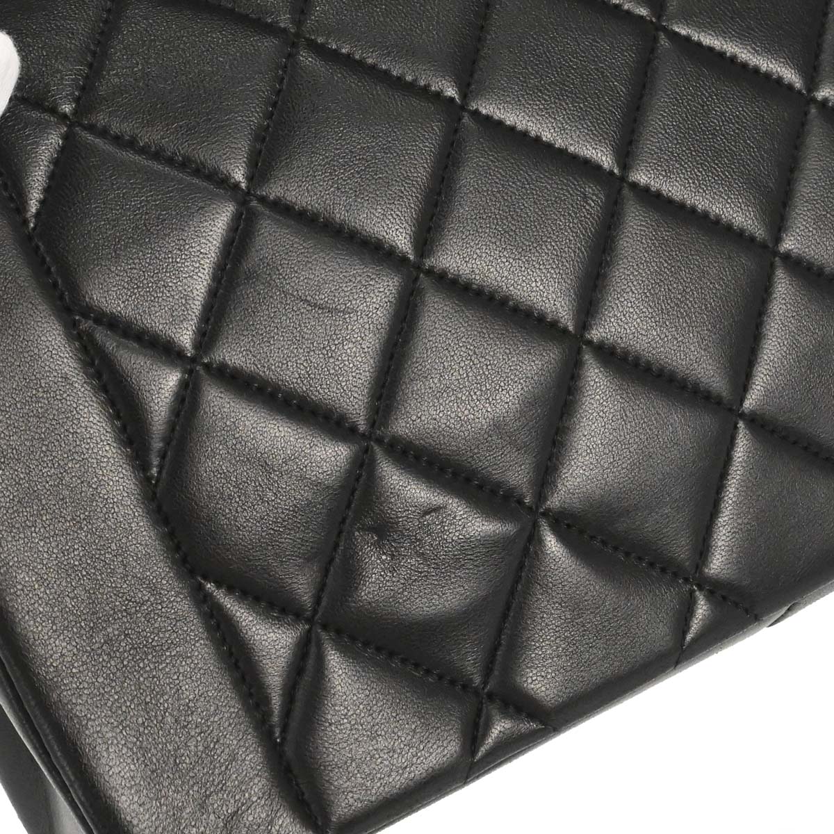 Chanel 1991-1994 Black Lambskin Medium Diana Shoulder Bag