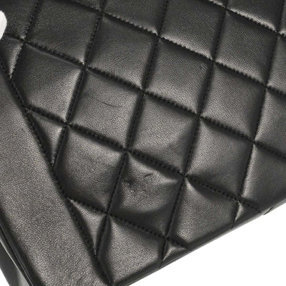 Chanel 1991-1994 Black Lambskin Medium Diana Shoulder Bag