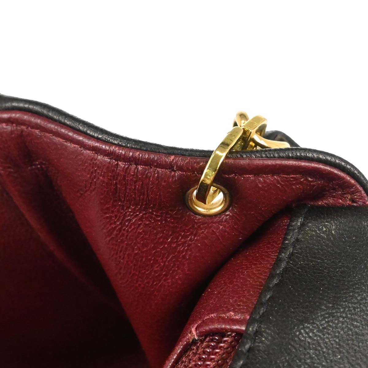 Chanel 1991-1994 Black Lambskin Medium Diana Shoulder Bag