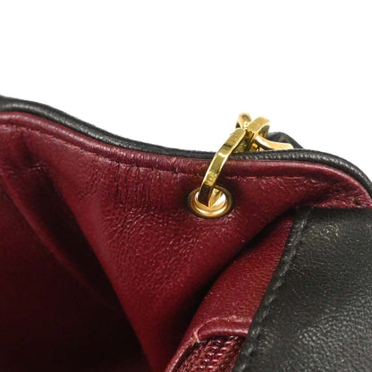 Chanel 1991-1994 Black Lambskin Medium Diana Shoulder Bag