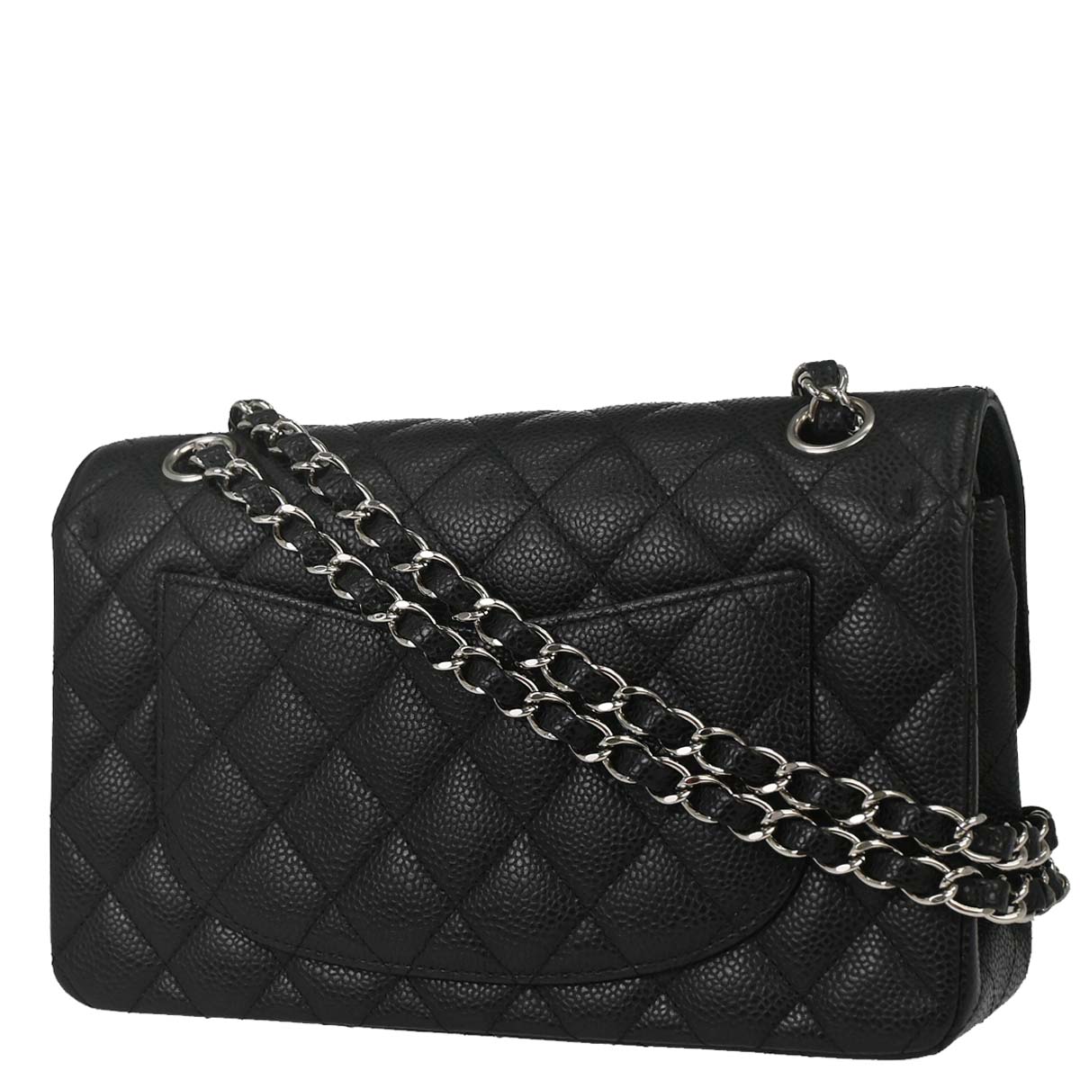 Chanel Black Caviar Skin Small Classic Double Flap Shoulder Bag