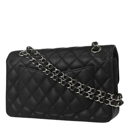 Chanel Black Caviar Skin Small Classic Double Flap Shoulder Bag
