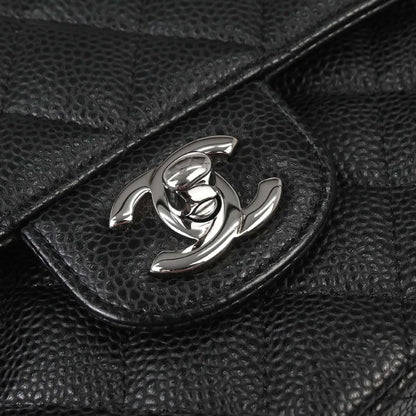 Chanel Black Caviar Skin Small Classic Double Flap Shoulder Bag