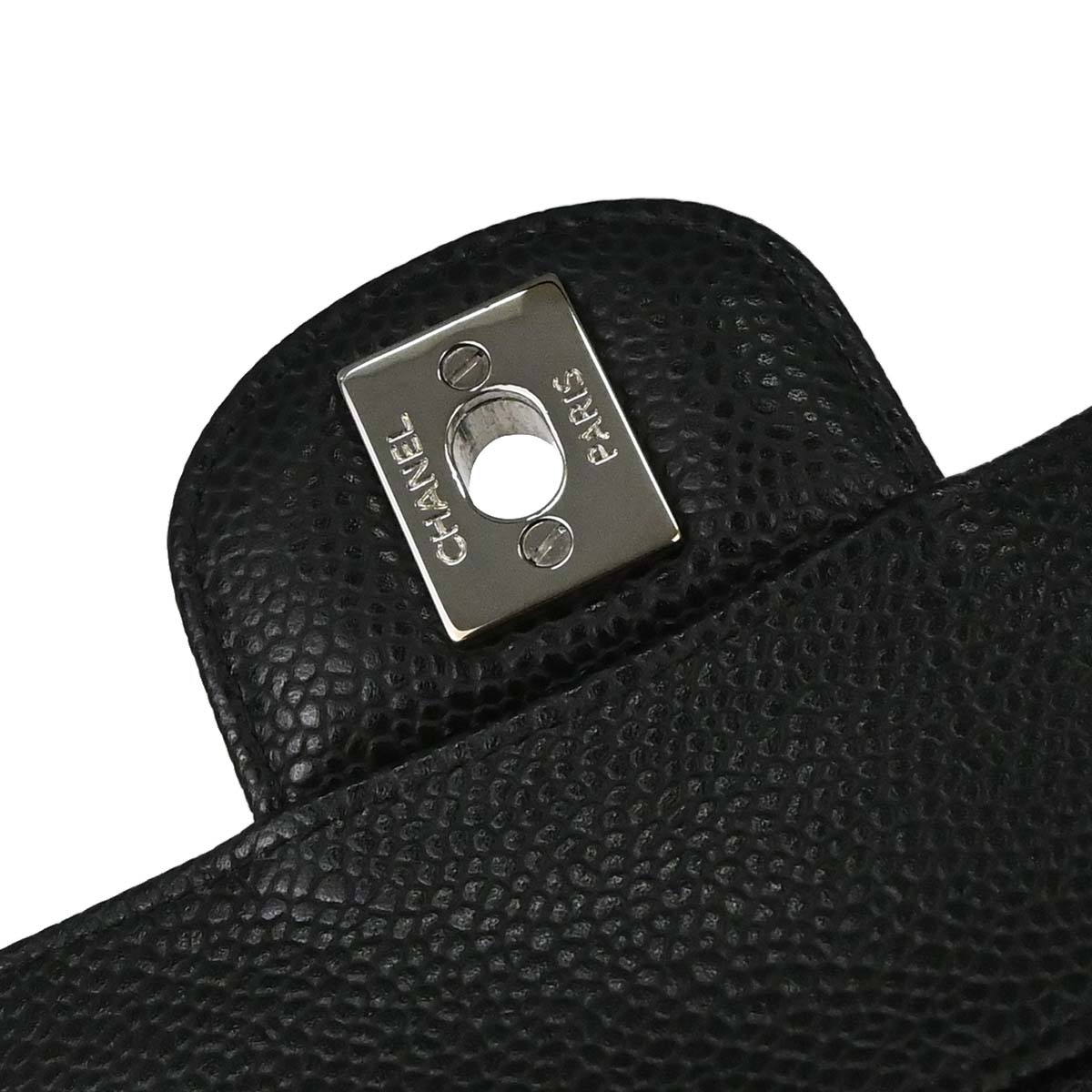 Chanel Black Caviar Skin Small Classic Double Flap Shoulder Bag