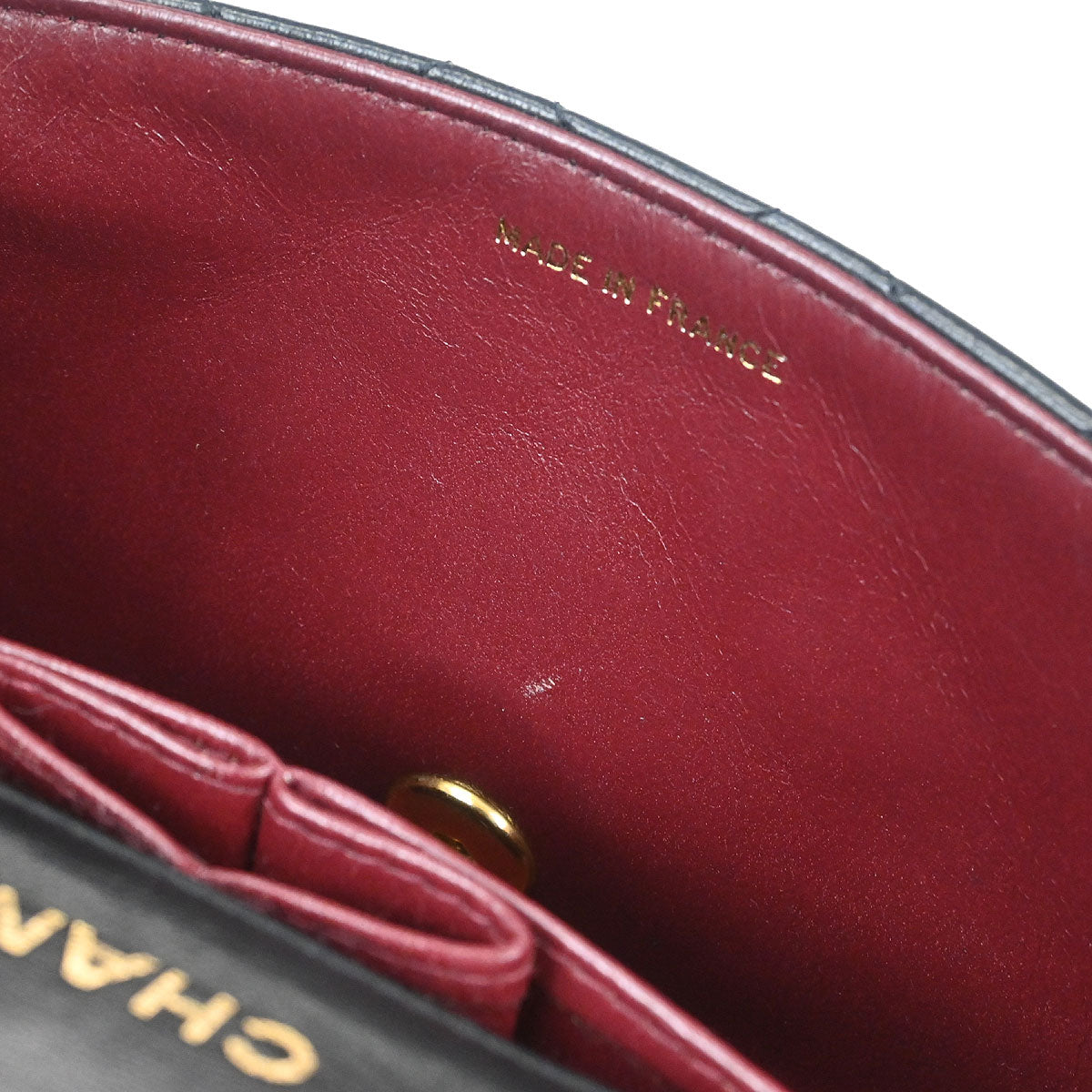 Chanel 1989-1991 Black Lambskin Turnlock Mini Full Flap Shoulder Bag